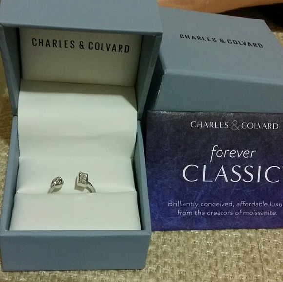 Charles & Colvard Jewelry - 💥Charles & Colvard Round Baguette Moissanite Two